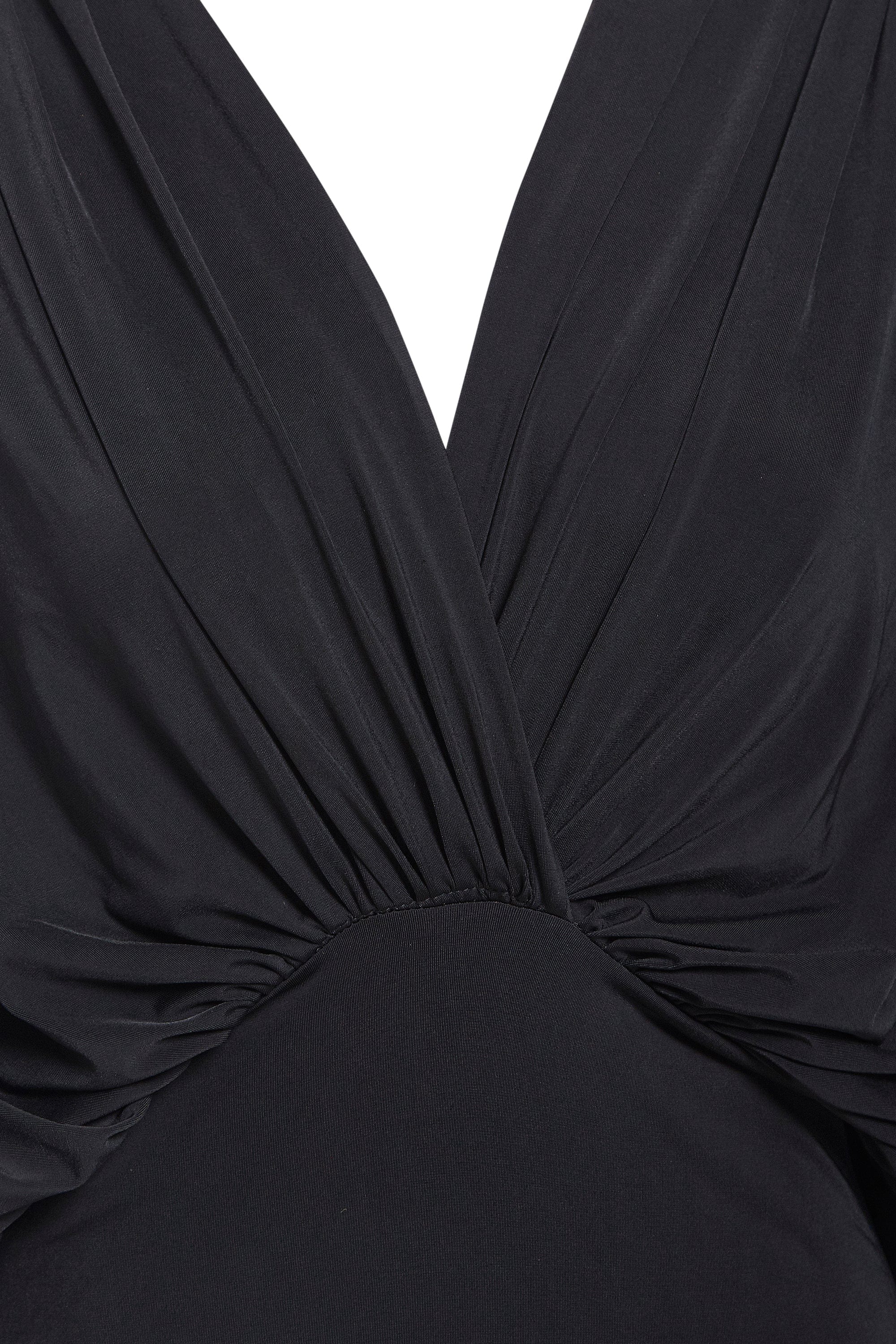 Black Batwing Sleeve Midi Dress-3