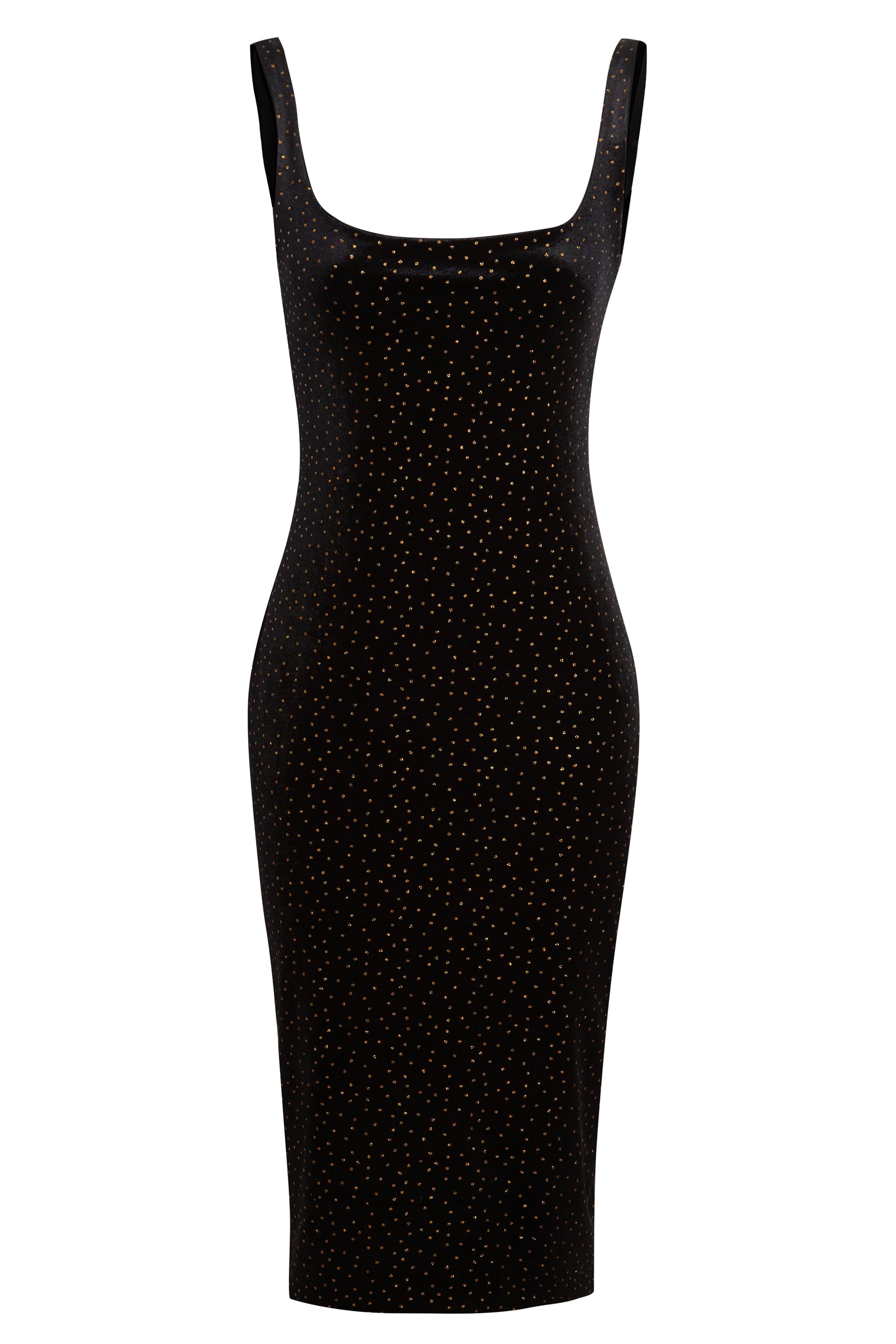 Black Polka Dot Dress-0