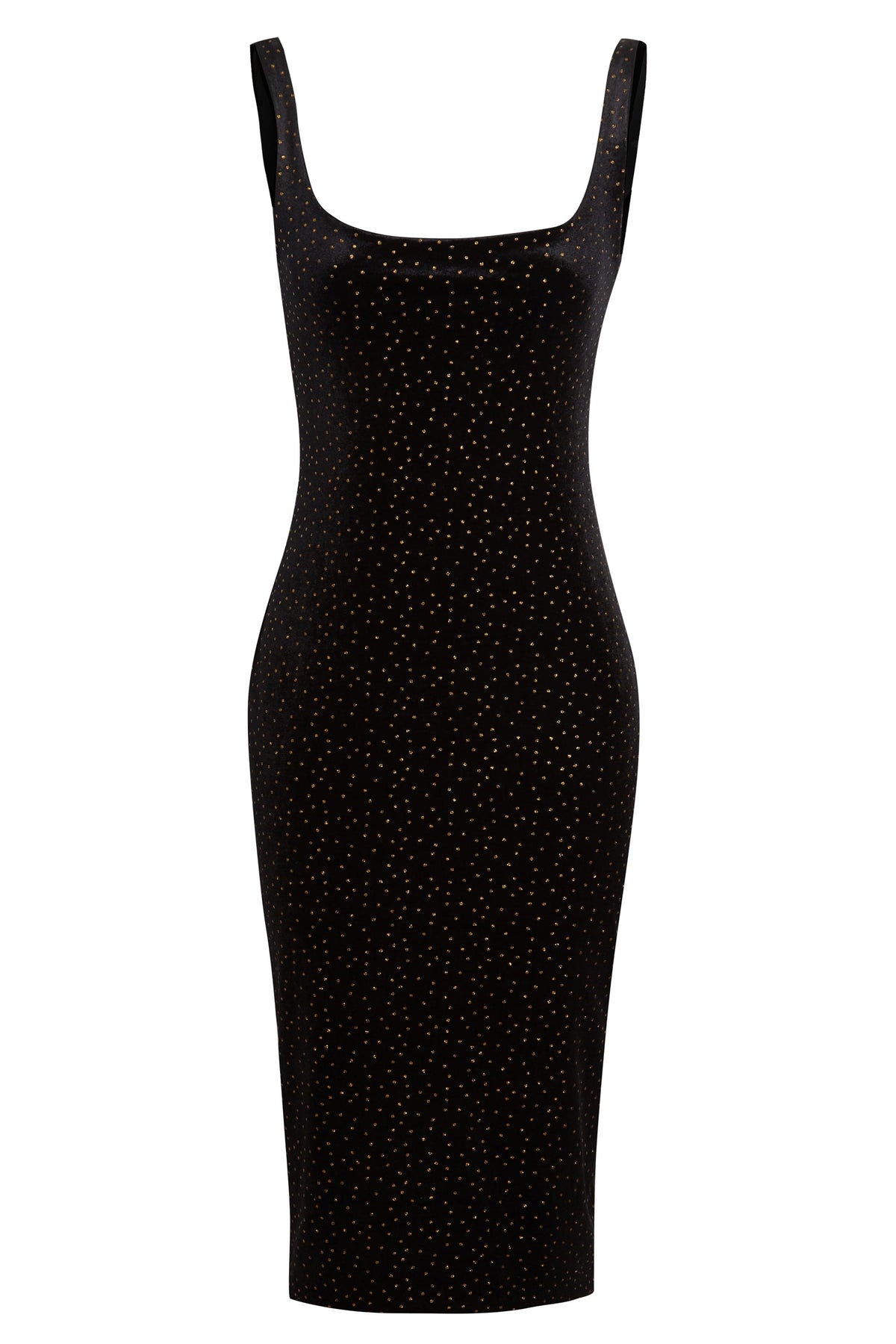 Black Polka Dot Dress-0