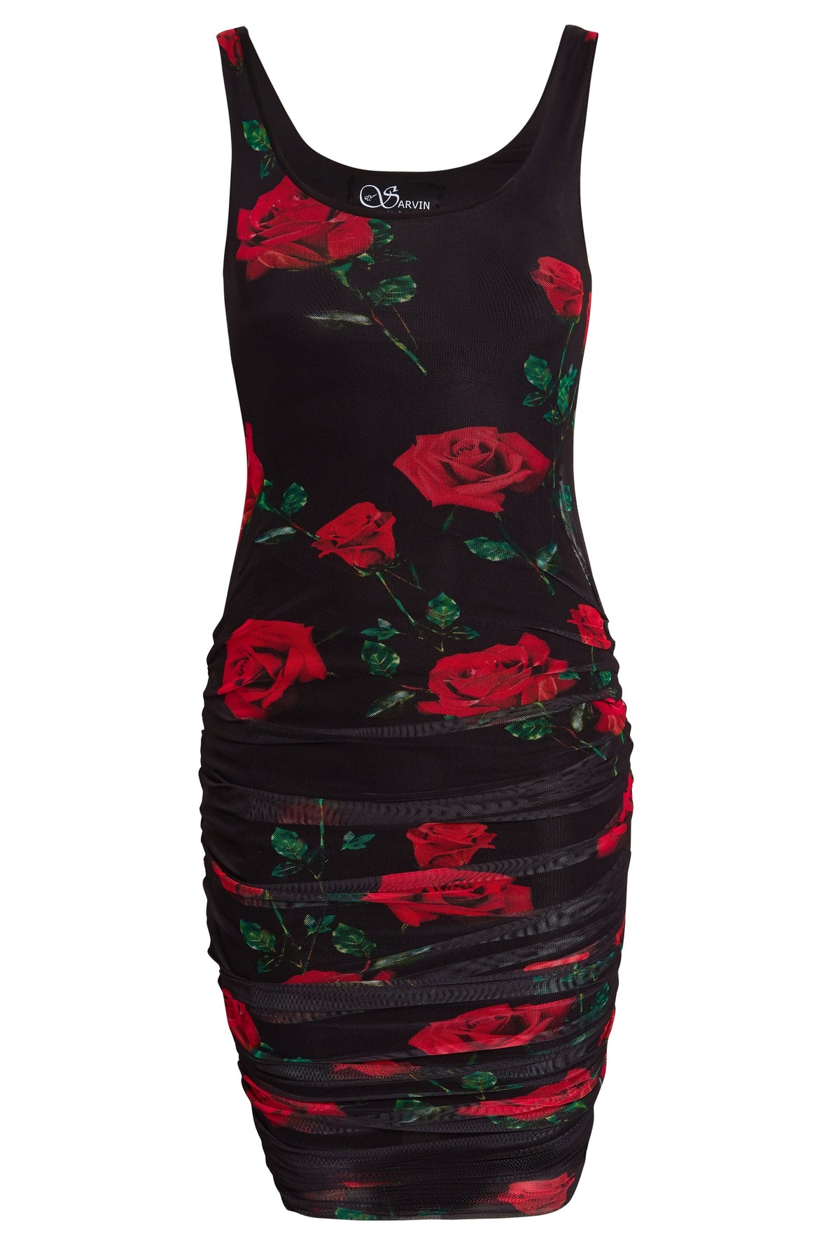 Ruched Bodycon Mini Dress-0