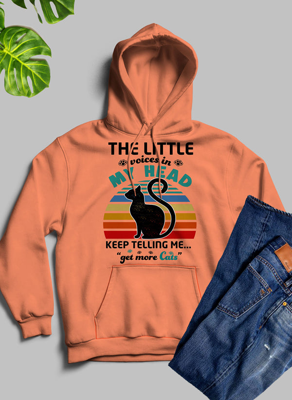 The Little Voices In My Head Keep Telling Me Get More Cats Hoodie-2