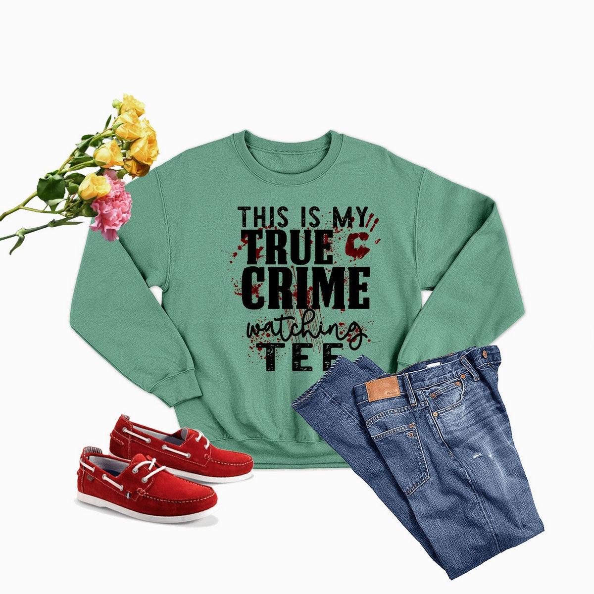 This Is My True Crime Watching Tee Sweat Shirt-2