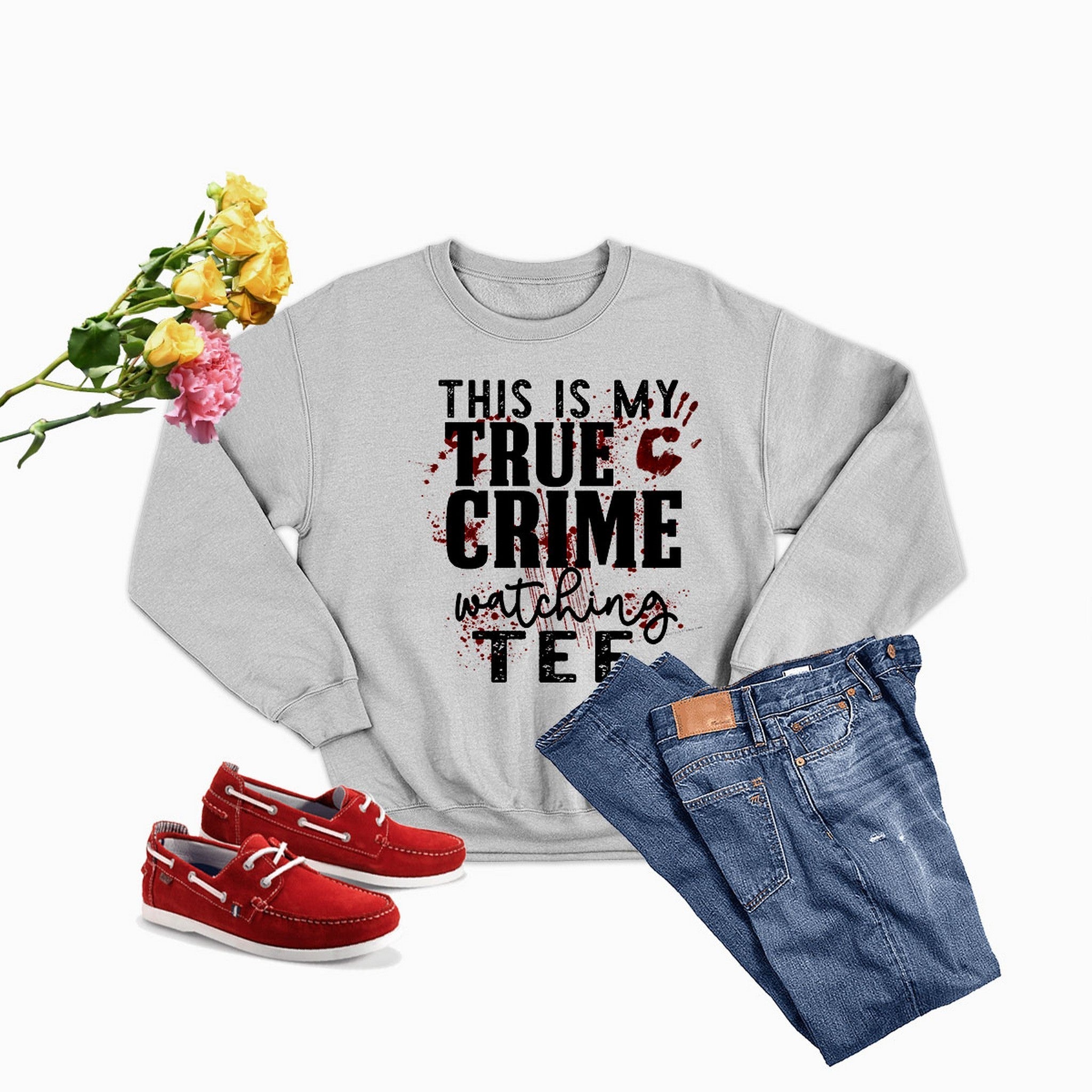 This Is My True Crime Watching Tee Sweat Shirt-0