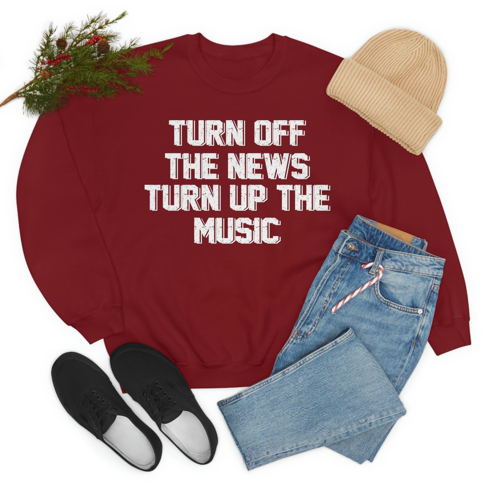 Turn Up The Music Sweat Shirt-2