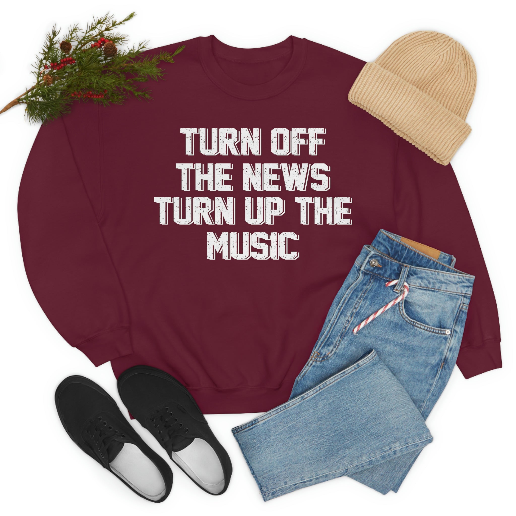 Turn Up The Music Sweat Shirt-4