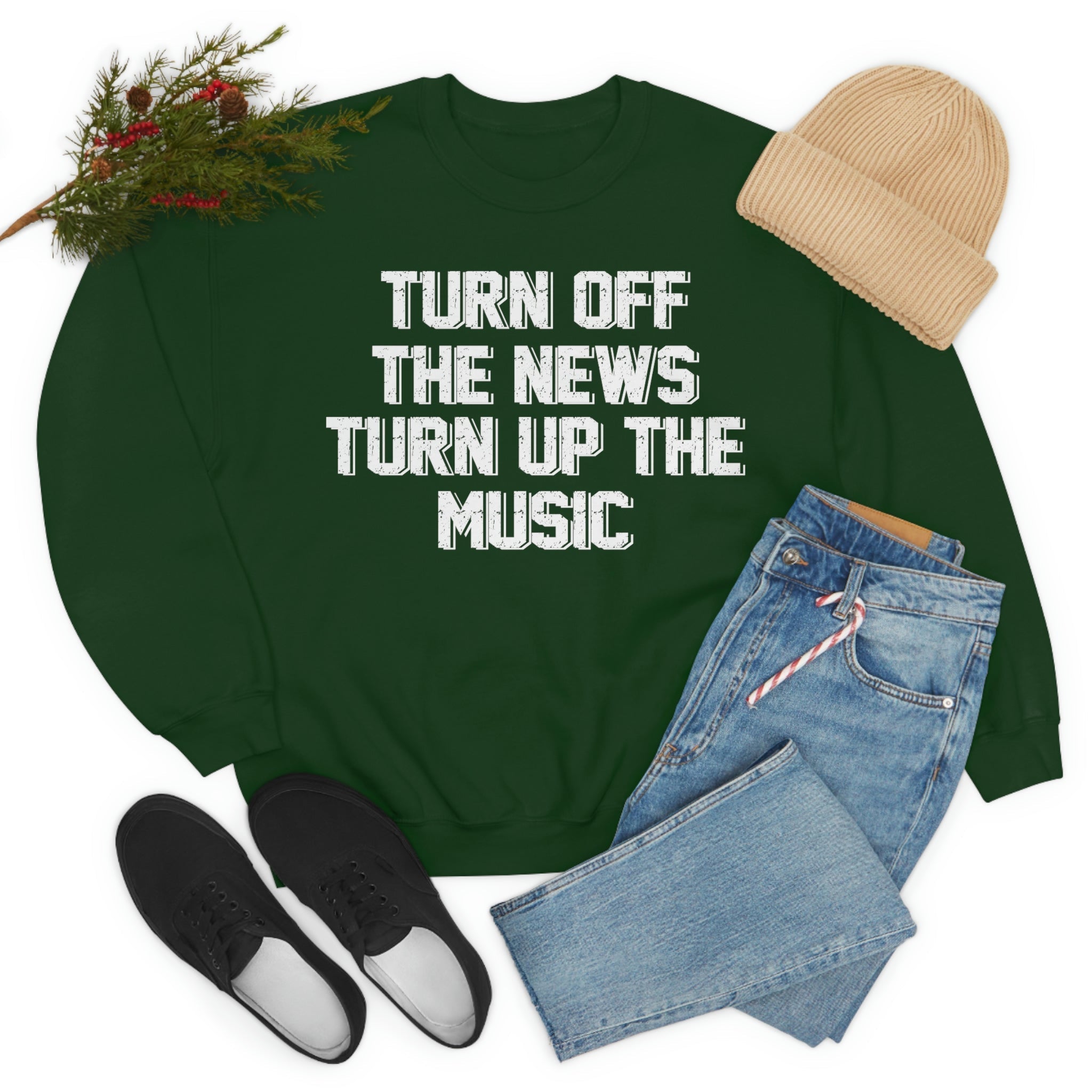 Turn Up The Music Sweat Shirt-5