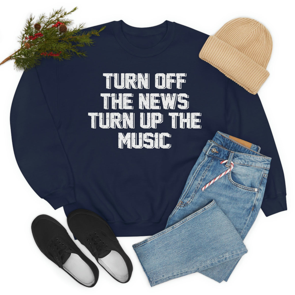 Turn Up The Music Sweat Shirt-1