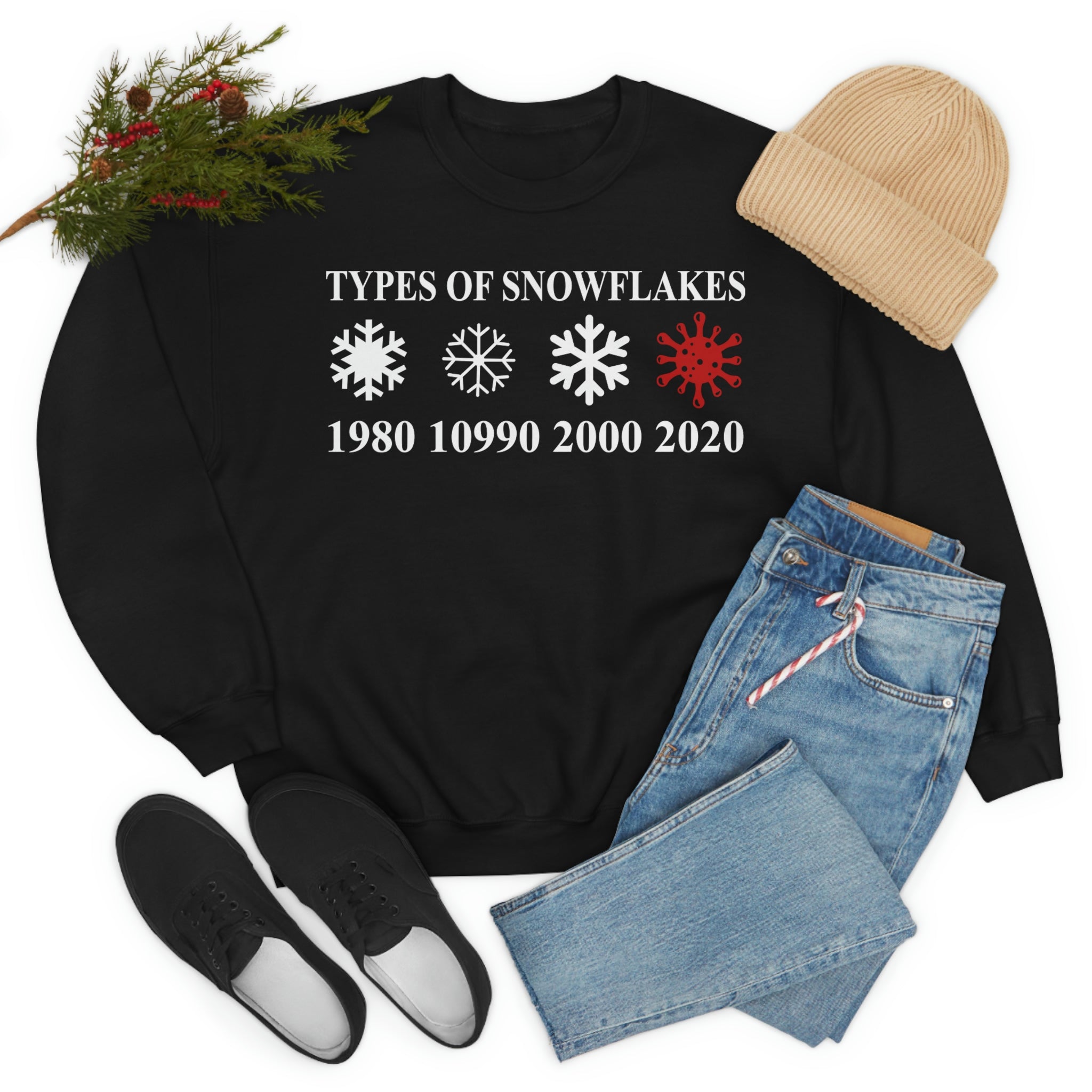 Types Of Snowflakes Sweat Shirt-0