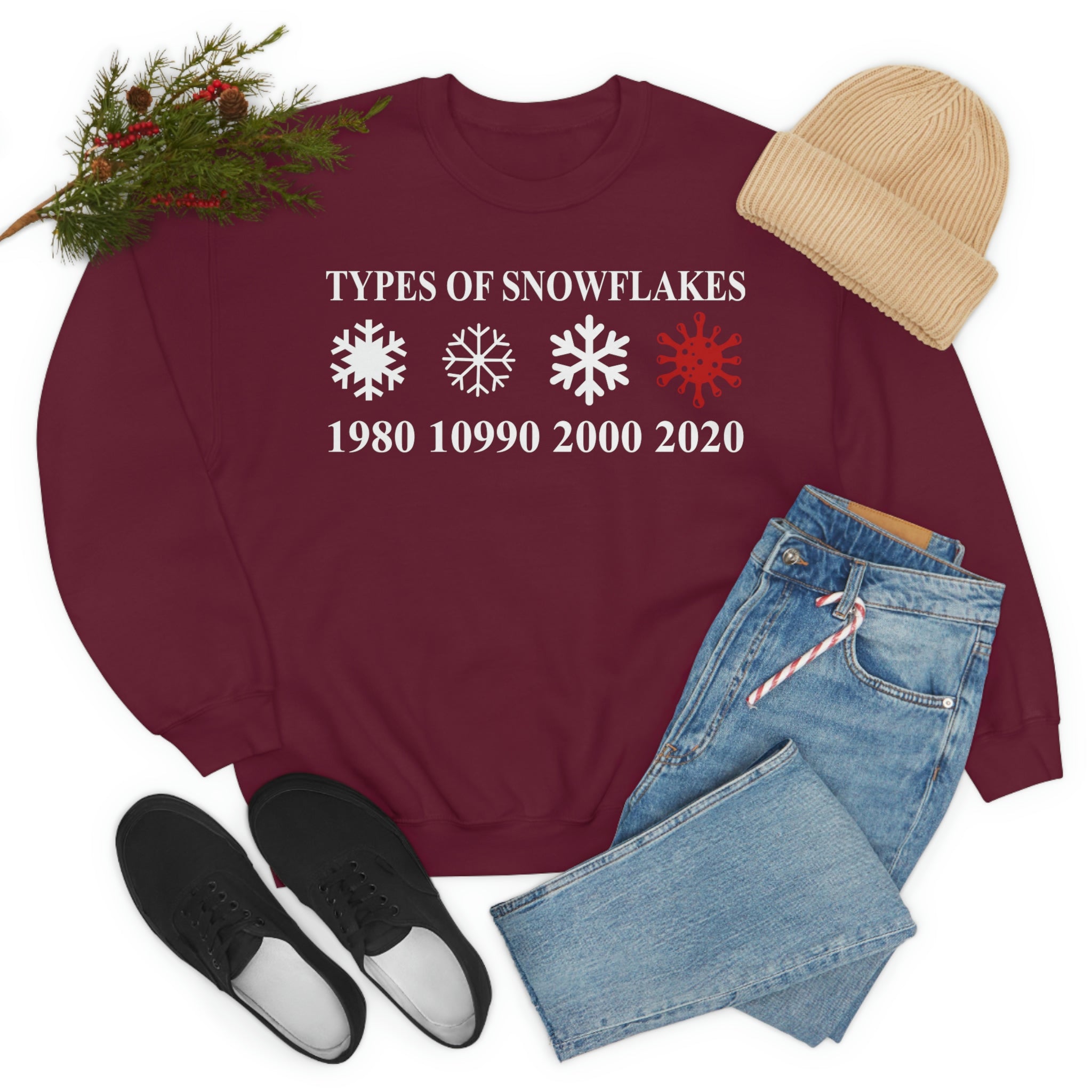 Types Of Snowflakes Sweat Shirt-2