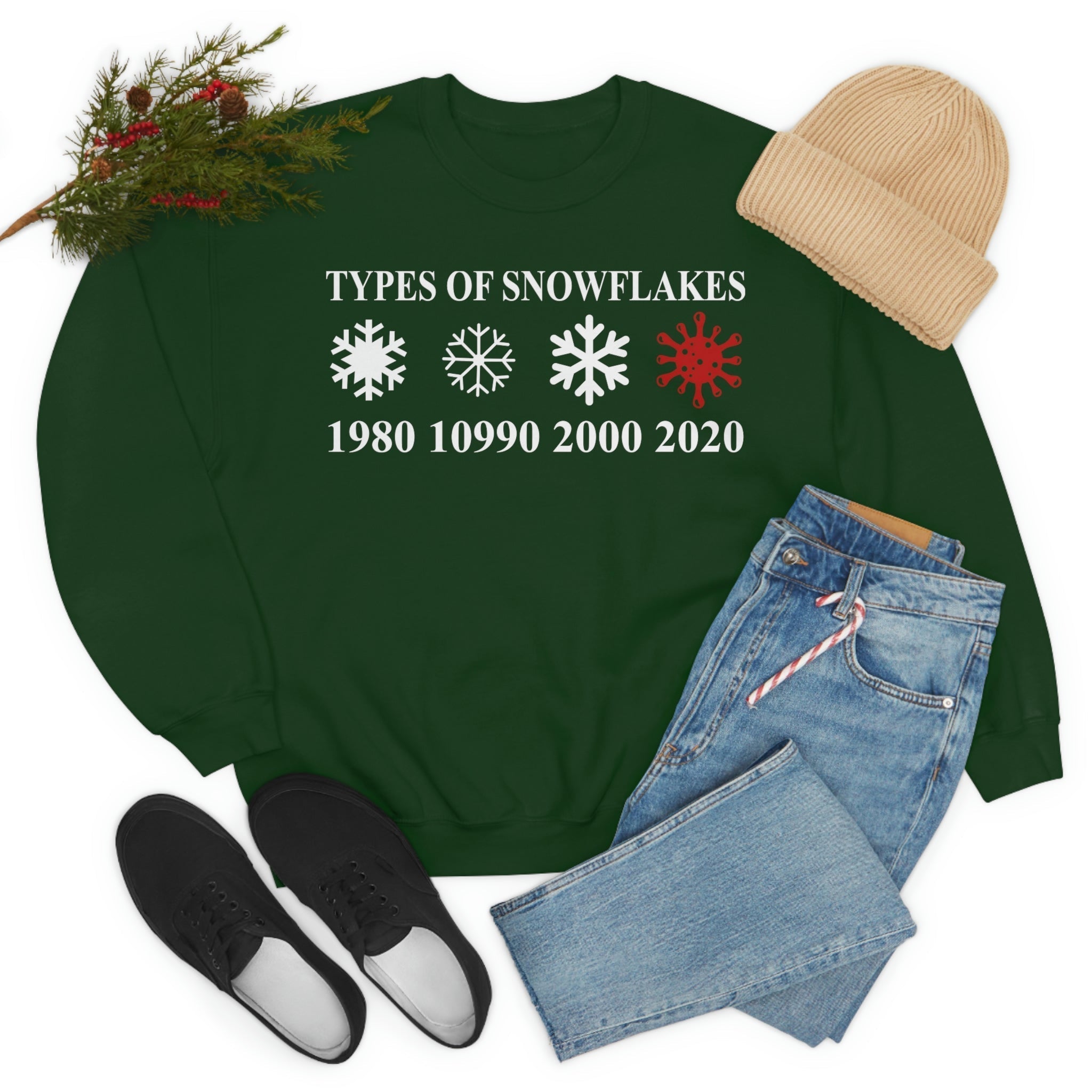 Types Of Snowflakes Sweat Shirt-3