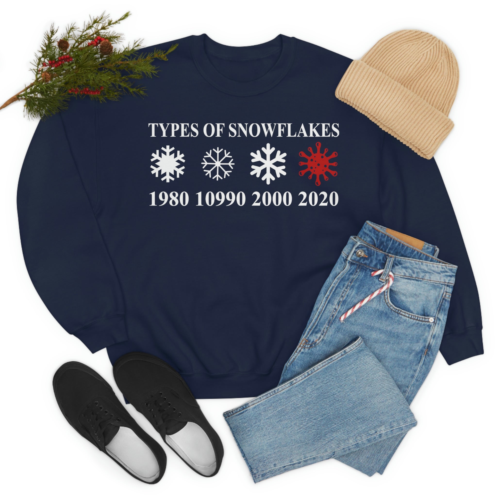 Types Of Snowflakes Sweat Shirt-1