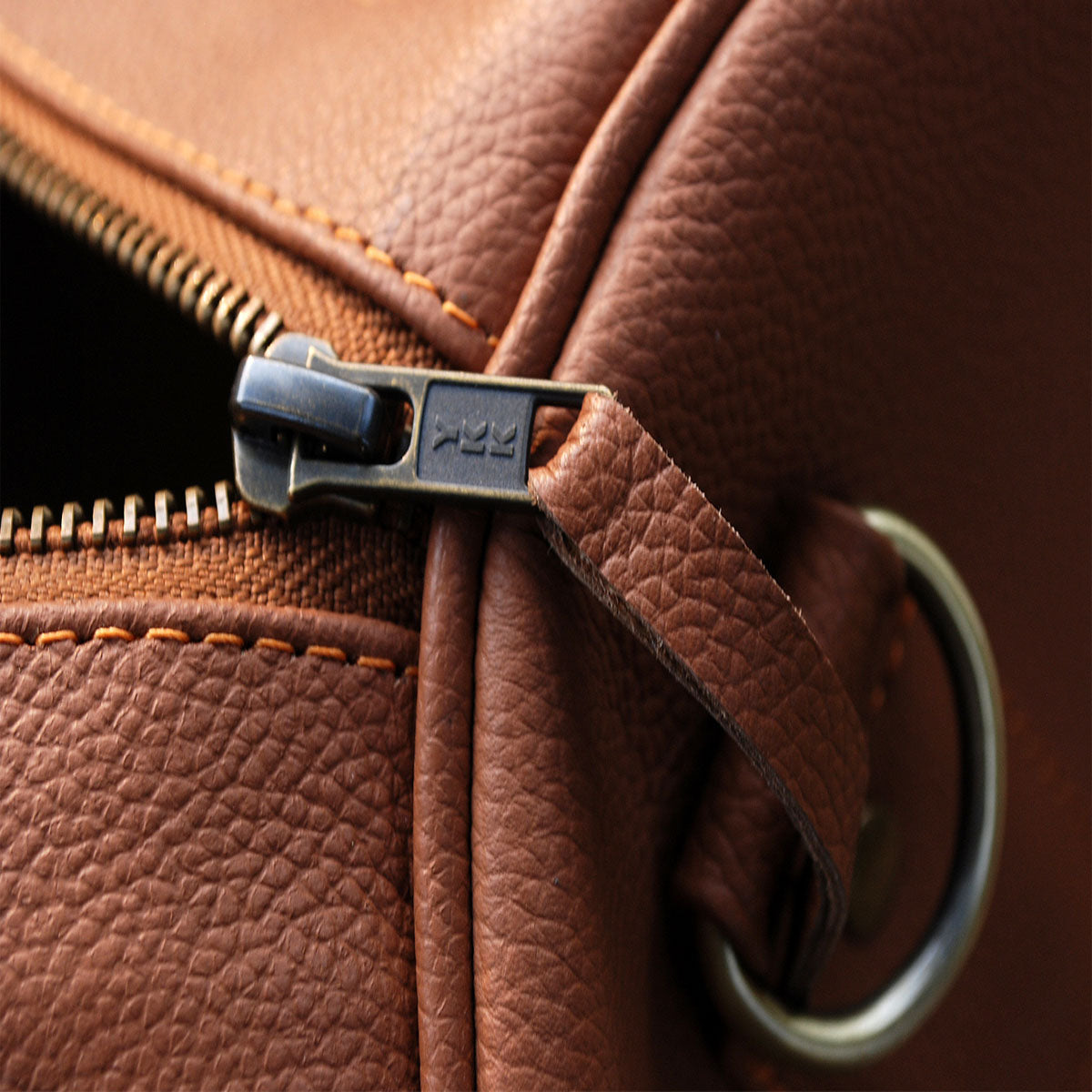 Kilim Leather Metallic Bronze  Duffle Bag-8
