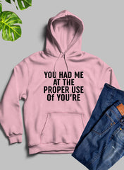 You Had Me At The Proper Use Of Youre Hoodie-0