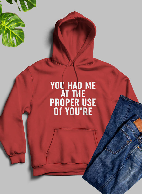 You Had Me At The Proper Use Of Youre Hoodie-2