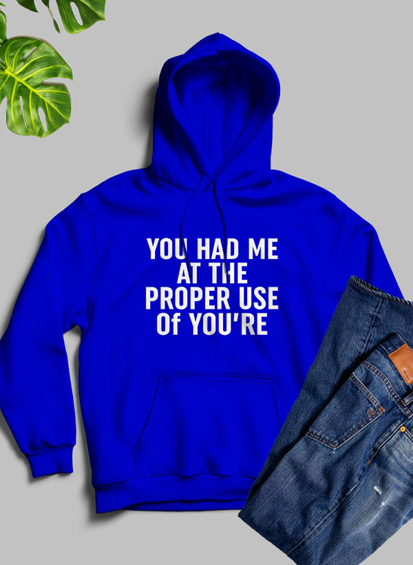 You Had Me At The Proper Use Of Youre Hoodie-3
