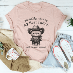 Actually This Is My First Rodeo And I'm Very Scared Tee-2