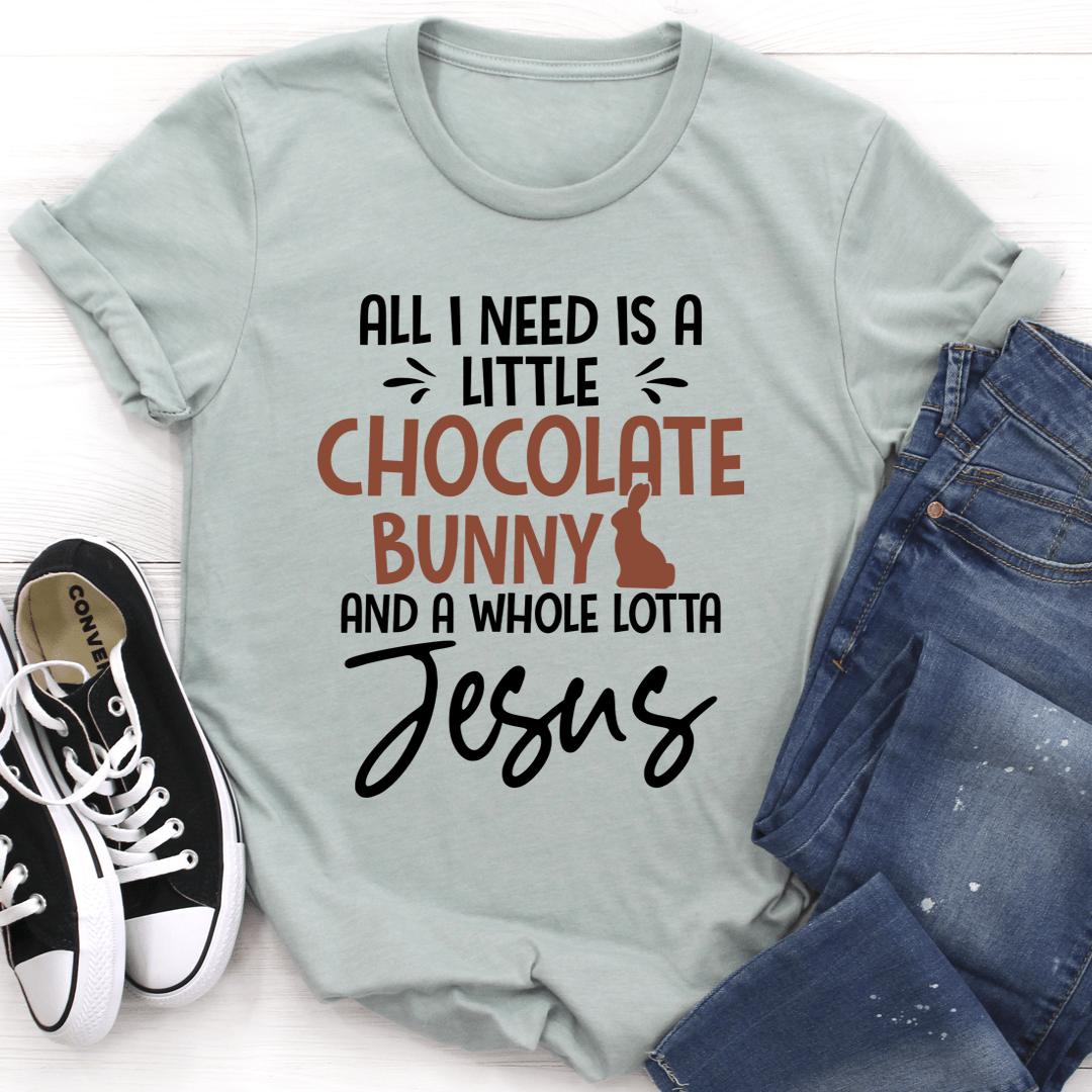 All I Need Is A Little Chocolate Bunny T-Shirt-3
