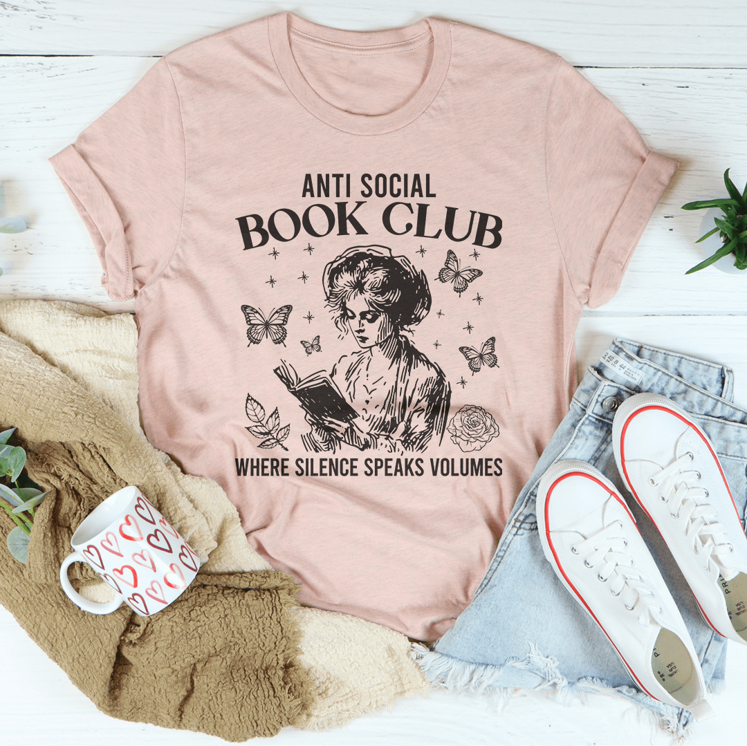 Anti Social Book Club Where Silence Speaks Volumes Tee-1