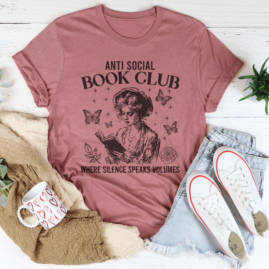Anti Social Book Club Where Silence Speaks Volumes Tee-0
