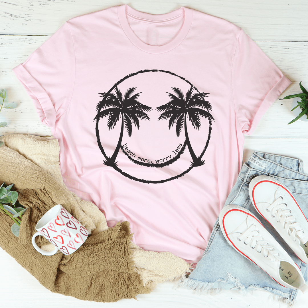 Beach More Worry Less Tee-1
