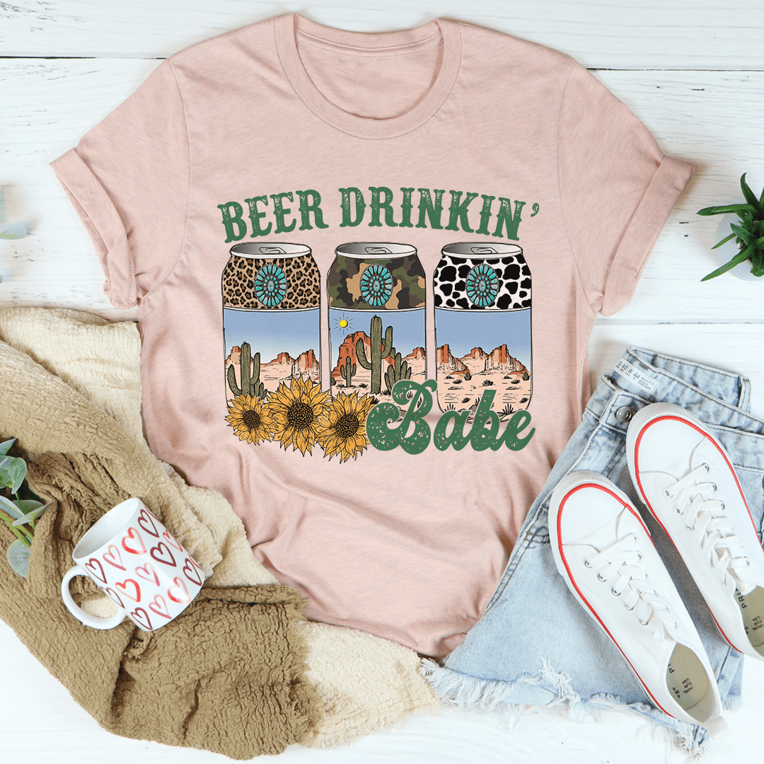 Beer Drinking Babe Tee-1