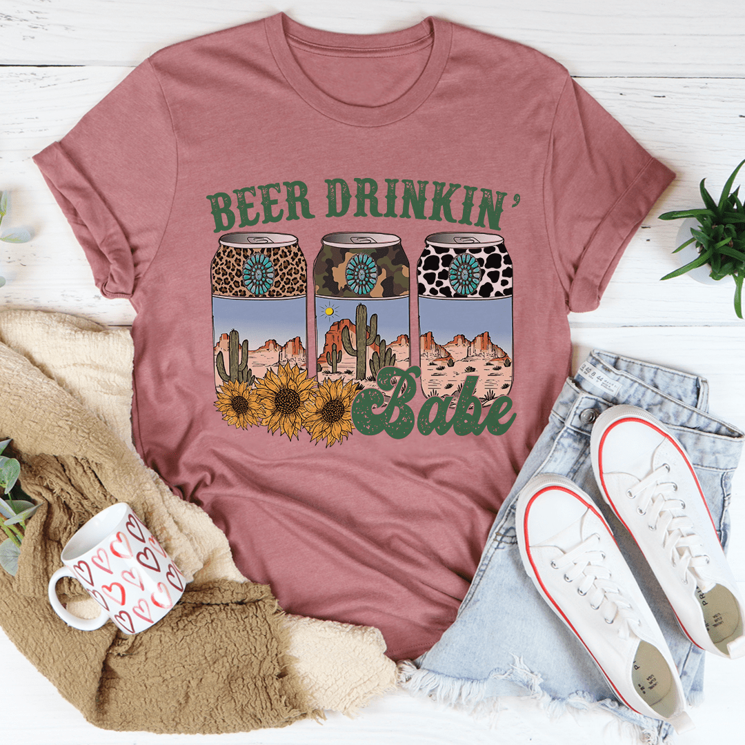 Beer Drinking Babe Tee-2