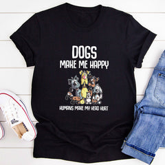 Dogs Make Happy T-Shirt-1