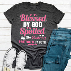 Blessed By God Spoiled By My Husband T-Shirt-21