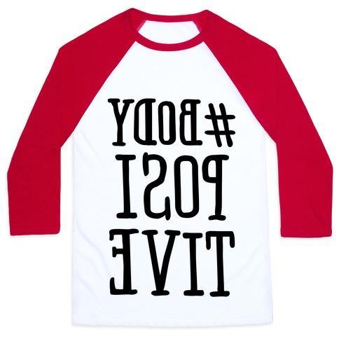 #BODY POSITIVE MIRROR VERSION UNISEX CLASSIC BASEBALL TEE-4