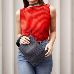 Spencer Recycled Rubber Vegan Crossbody Bag (3 Sizes Available)-3
