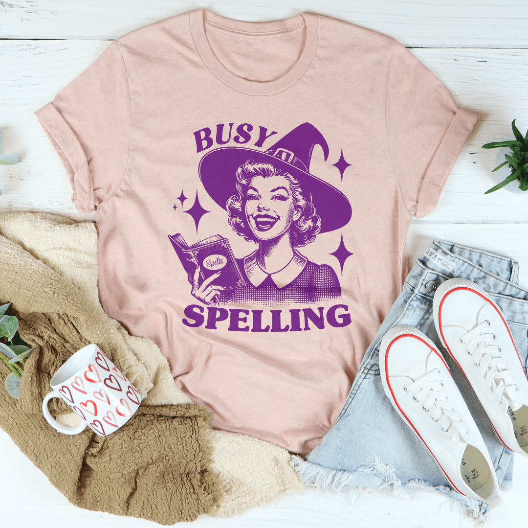 Busy Spelling Tee-0