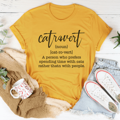 Catrovert A Person Who Prefers Spending Time Tee-1