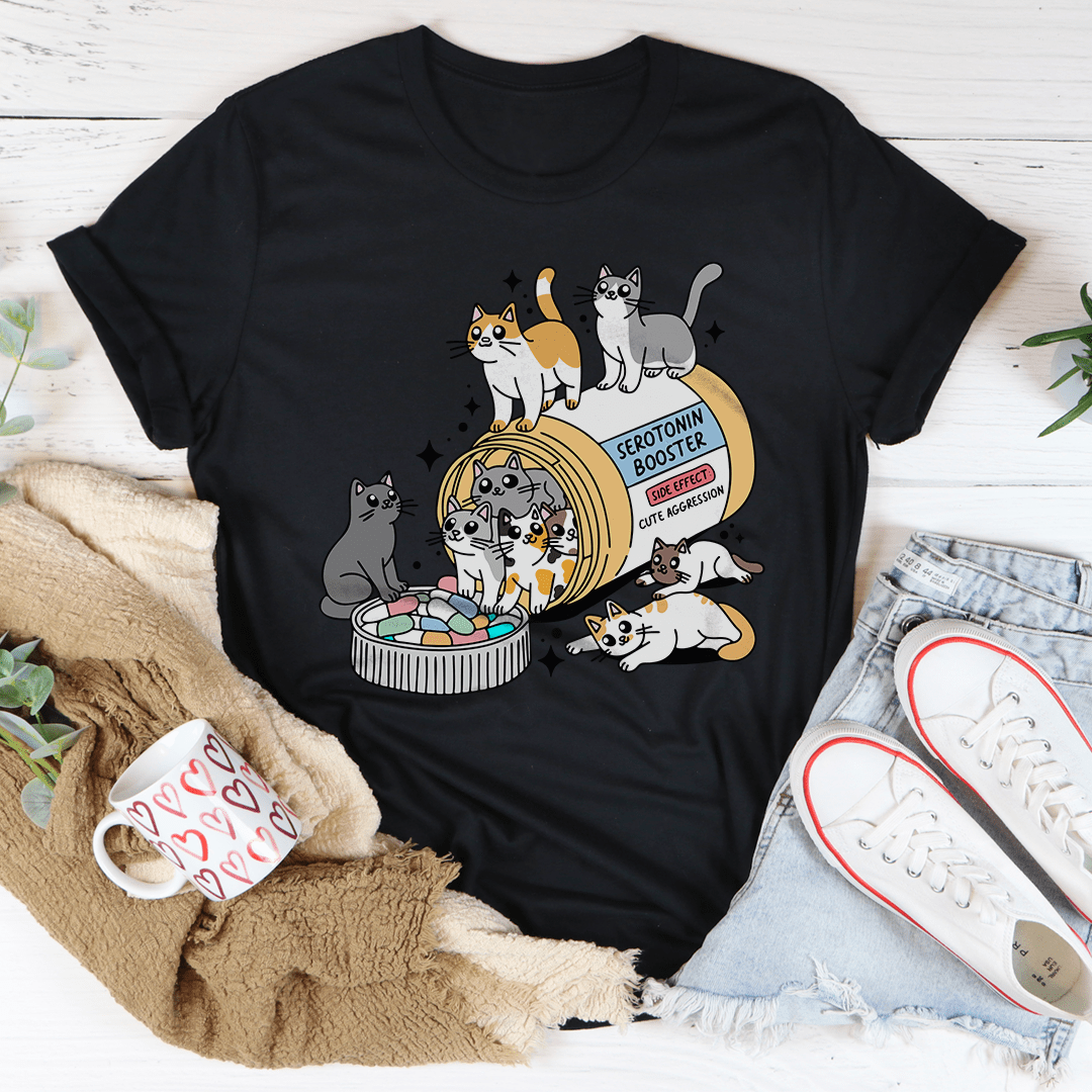 Cats Happy Pills Tee-0