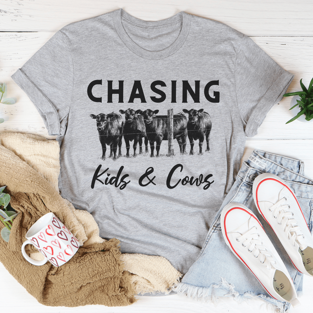 Chasing Kids & Cows Tee-0