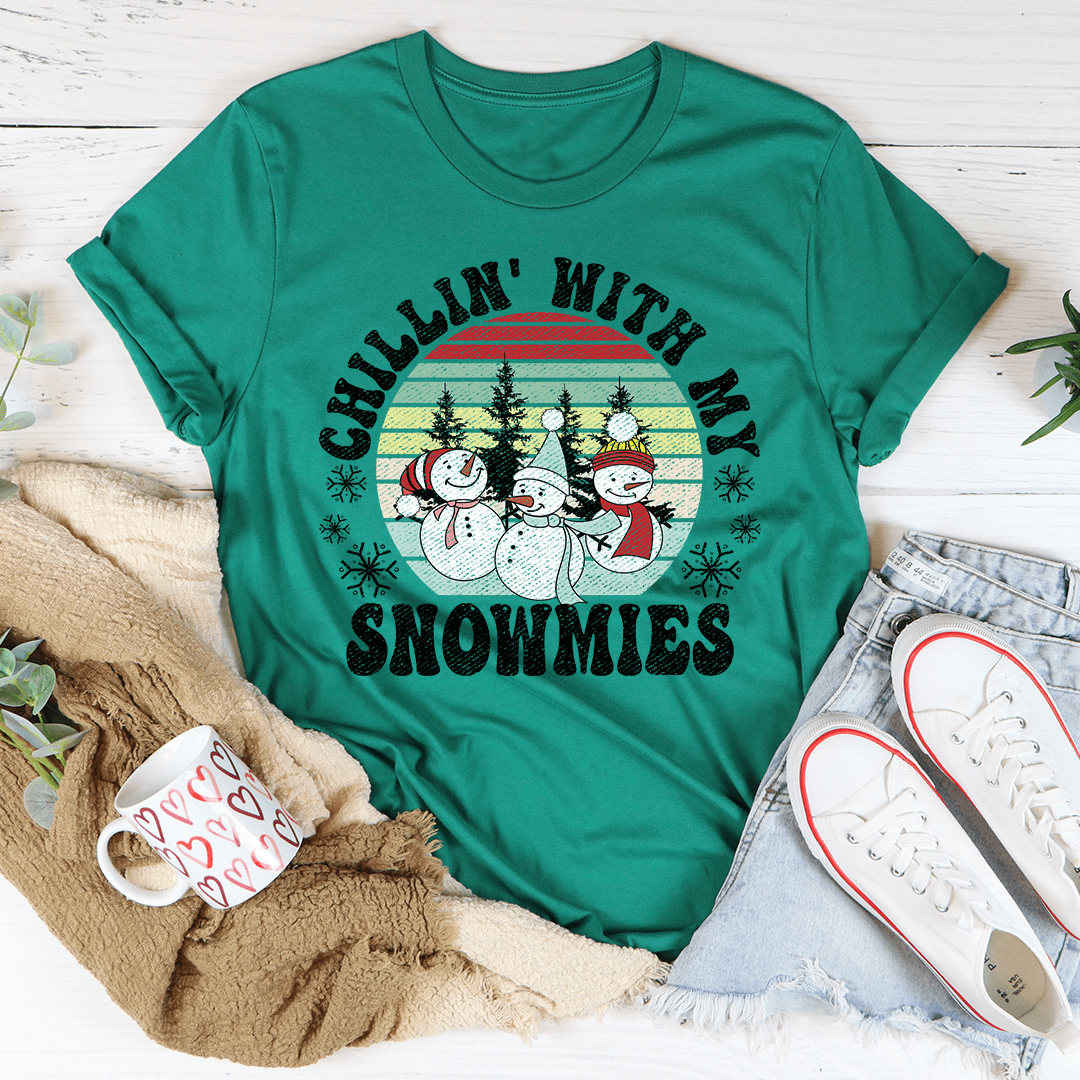 Chillin' With My Snowmies Tee-3