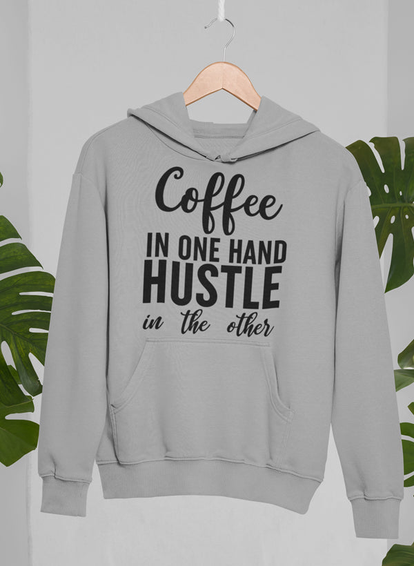 Coffee In One Hand Hustle In The Other Hoodie-2