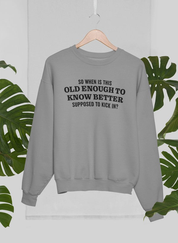 Old Enough to Know Better Sweat Shirt-3