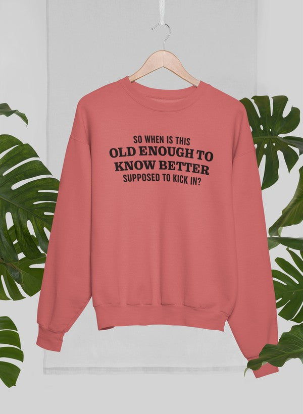 Old Enough to Know Better Sweat Shirt-4