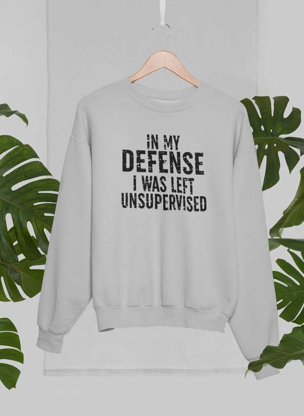 In My Defense I Was Left Unsupervised Sweat Shirt-1