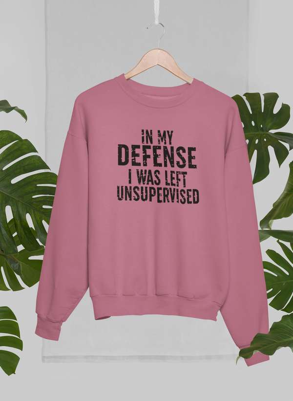 In My Defense I Was Left Unsupervised Sweat Shirt-2