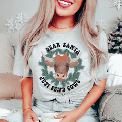 Dear Santa Just Send Cows Tee-1