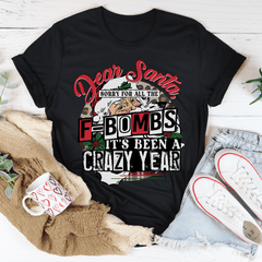 Dear Santa Sorry For All The F-Bombs Tee-3