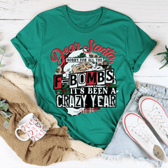 Dear Santa Sorry For All The F-Bombs Tee-1