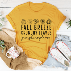 Fall Breeze Crunchy Leaves Pumpkins Please Tee-1