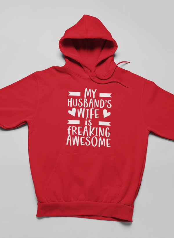 My Husband's Wife Is Freaking Awesome Hoodie-0
