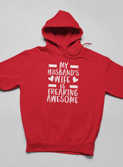 My Husband's Wife Is Freaking Awesome Hoodie-0