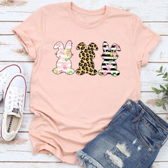 Floral Easter Bunnies T-Shirt-10