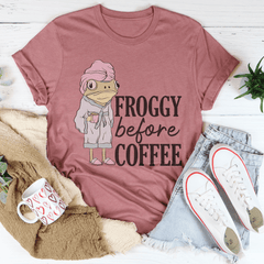 Froggy Before Coffee Tee-1