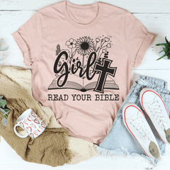 Girl Read Your Bible T-Shirt-0