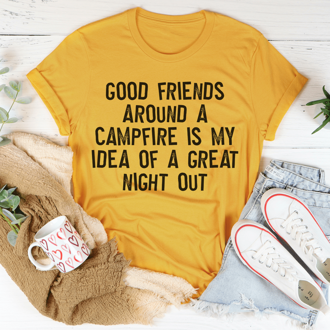 Good Friends Around A Campfire Tee-0